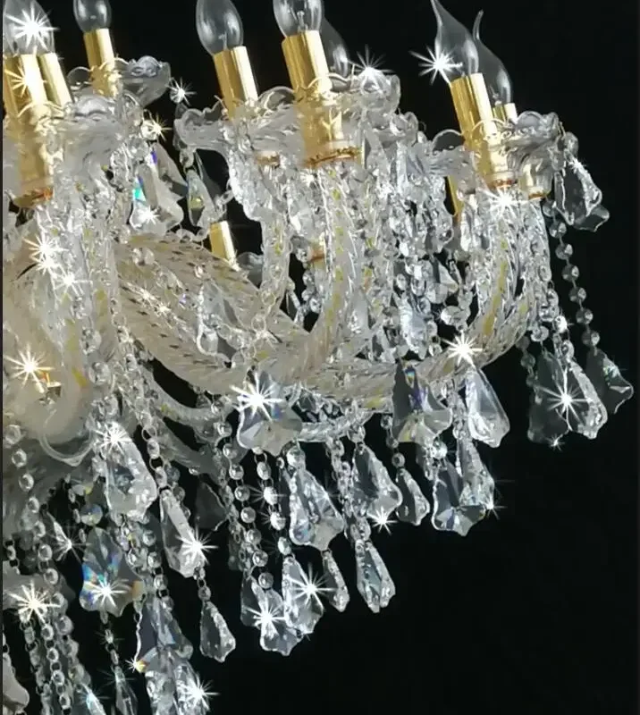 Affordable Large Crystal Chandelier Lighting Ceiling 40 Lights D130cm Height 90Cm Luxury Modern K9 Crystals Vintage